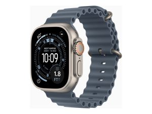 Apple Watch Ultra 3 GPS + Cellular 49mm Natural Titanium Case with Anchor Blue Ocean Band Apple