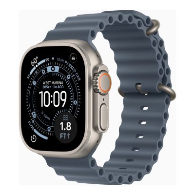 Apple Watch Ultra 3 GPS + Cellular 49mm Natural Titanium Case with Anchor Blue Ocean Band Apple