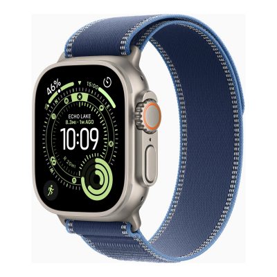 Apple Watch Ultra 3 GPS + Cellular 49mm Natural Titanium Case with Blue/Bright Blue Trail Loop - M/L Apple