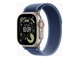 Apple Watch Ultra 3 GPS + Cellular 49mm Natural Titanium Case with Blue/Bright Blue Trail Loop - S/M Apple