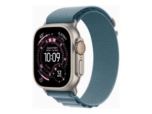 Apple Watch Ultra 3 GPS + Cellular 49mm Natural Titanium Case with Light Blue Alpine Loop - Medium Apple
