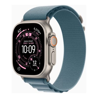Apple Watch Ultra 3 GPS + Cellular 49mm Natural Titanium Case with Light Blue Alpine Loop - Medium Apple