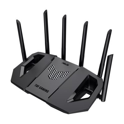 Asus TUF-BE9400 Tri-Band WiFi 7 Gaming Router, EU+UK 802.11ax 688/2885/5764 Mbit/s Ethernet LAN (RJ-45) ports 3 Mesh Support Yes MU-MiMO Yes 4G/5G