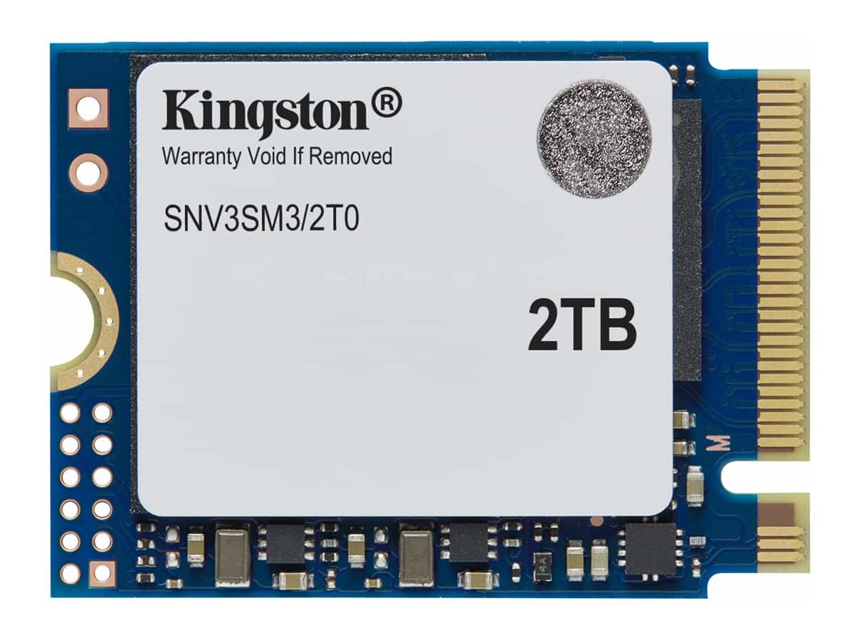 Kingston SSD NV3 2000 GB SSD form factor M.2 2230 Solid-state drive interface PCIe 4.0 x4 NVMe Read speed 6000 MB/s Write speed 5000 MB/s