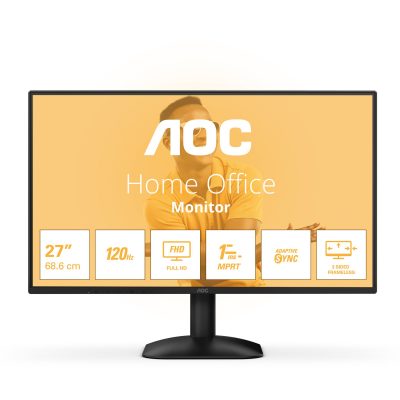 AOC 27B31H 27 " IPS FHD 16:9 120 Hz 1 ms 1920 x 1080 pixels 300 cd/m² HDMI ports quantity 1 Black