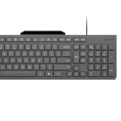 Lenovo 310 USB-A Wired Combo US English Keyboard and Mouse Set Wired Mouse included US English Luna Grey