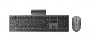 Lenovo 700 Modern Multi-Device Keyboard and Mouse Set Wireless Mouse included Bluetooth US Luna Grey