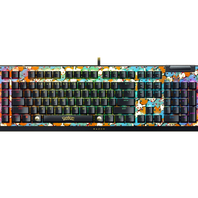 Razer BlackWidow V4 X Mechanical Gaming Keyboard Wired US Green Mechanical Switches Pokémon Edition Chroma RGB