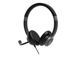 PORT CONNECT Stereo USB Headphone PRO ON'R 300 Wired On-ear Black Noise canceling