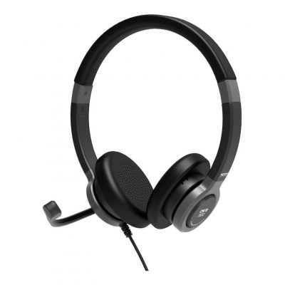 PORT CONNECT Stereo USB Headphone PRO ON'R 300 Wired On-ear Black Noise canceling