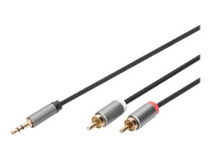 Digitus Audio adapter cable, 3.5 mm stereo jack to RCA DB-510330-010-S