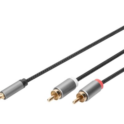 Digitus Audio adapter cable, 3.5 mm stereo jack to RCA DB-510330-010-S