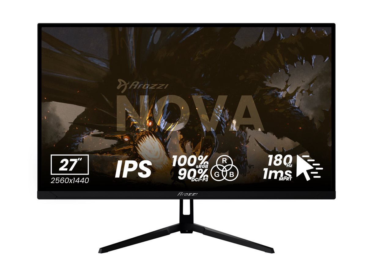 Arozzi Nova 34 " VA QHD 21:9 165 Hz 1 ms 3440 x 1440 pixels 350 cd/m² HDMI ports quantity 2 Black