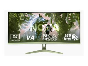 Arozzi Nova 34 " VA UWQHD 21:9 165 Hz 1 ms 3440 x 1440 pixels 350 cd/m² HDMI ports quantity 2 Forest Green