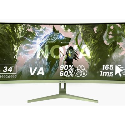 Arozzi Nova 34 " VA UWQHD 21:9 165 Hz 1 ms 3440 x 1440 pixels 350 cd/m² HDMI ports quantity 2 Forest Green