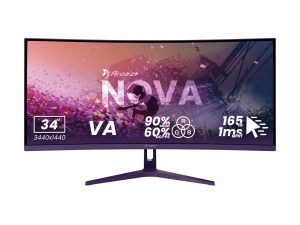 Arozzi Nova 34 " VA UWQHD 21:9 165 Hz 1 ms 3440 x 1440 pixels 350 cd/m² HDMI ports quantity 2 Purple