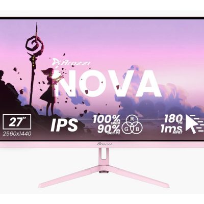 Arozzi Nova 27 " IPS QHD 16:9 180 Hz 1 ms 2560 x 1440 pixels 350 cd/m² HDMI ports quantity 2 Pink