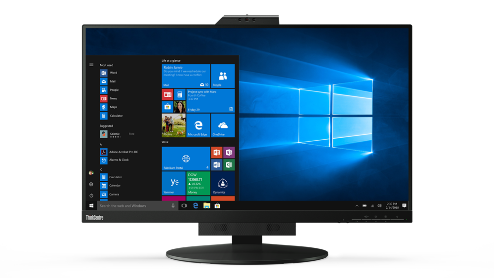 Lenovo Monitor ThinkCentre Tiny In One 27 " IPS QHD 16:9 60 Hz 14 ms 2560 x 1440 350 cd/m² HDMI ports quantity 1 Black Warranty 36 month(s)