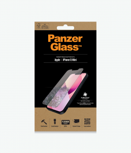 PanzerGlass Clear Screen Protector Apple iPhone 13 Mini Tempered glass Antibacterial glass; Resistant to scratches and bacteria; Shock absorbing; Easy to install