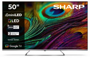 Sharp 4K QLED MiniLED TV 50JP7265E 50 Smart TV Google TV UHD Silver
