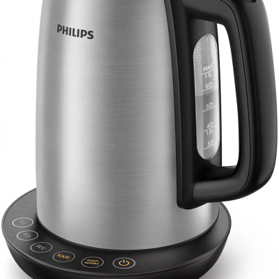 Philips Kettle HD9359/90 Electric 2200 W 1.7 L Plastic/Stainless Steel 360° rotational base Grey