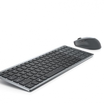 Dell Keyboard and Mouse KM7120W Keyboard and Mouse Set Wireless Batteries included Bluetooth Wireless connection NORD Titan Gray