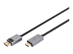Digitus 4K DisplayPort Adapter Cable, DP - HDMI Type A DB-340202-018-S 1.8 m