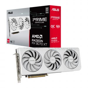 Asus Prime Radeon RX 9070 XT White OC Edition 16GB GDDR6 AMD 16 GB Radeon RX 9070 XT GDDR6 HDMI ports quantity 1 PCI Express 5.0