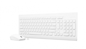 Lenovo Wireless Combo Keyboard & Mouse 510 Keyboard and Mouse Combo 2.4 GHz Wireless via Nano USB Batteries included English White