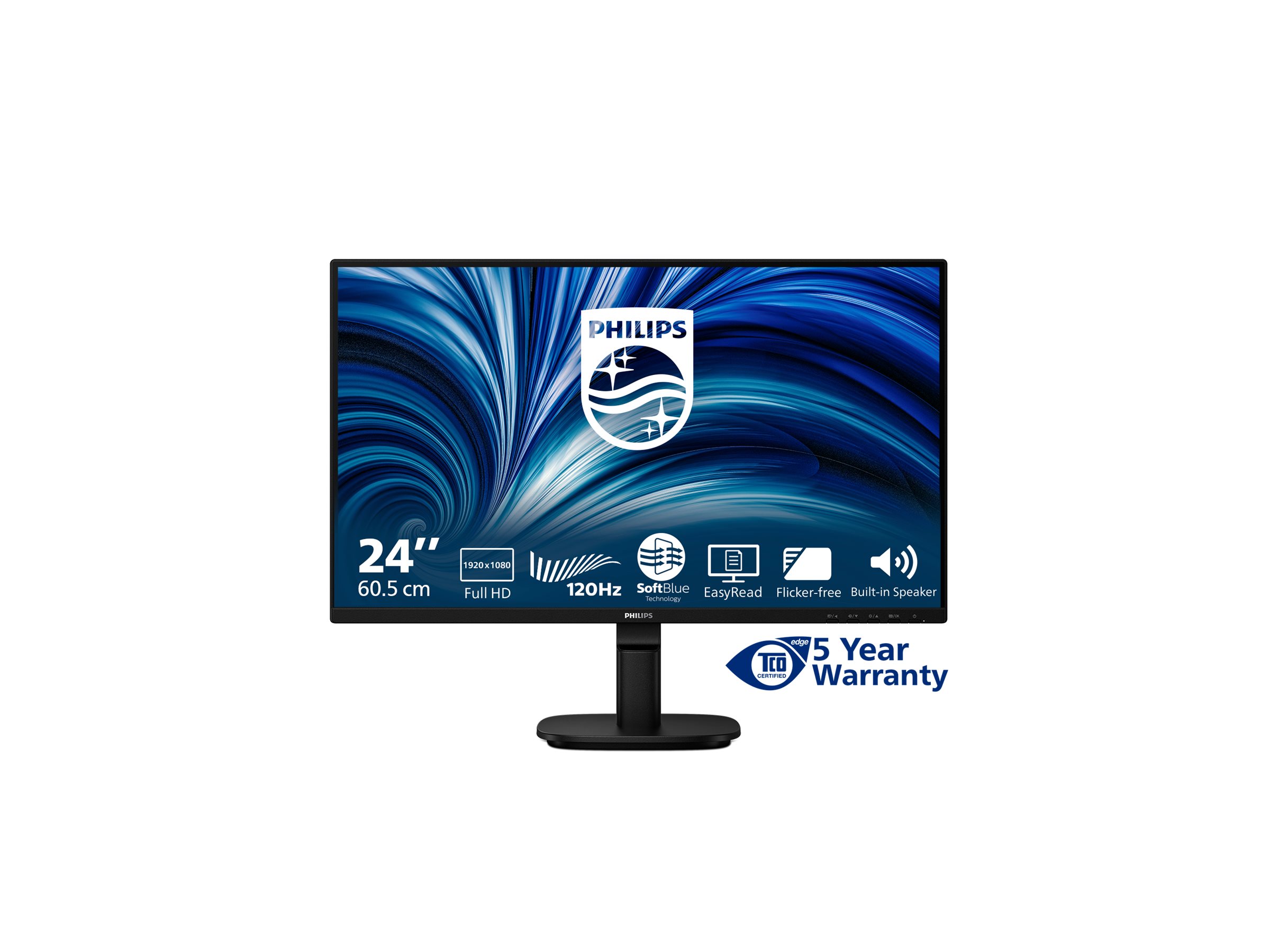 Philips 24B2N2200/00 24 " IPS 16:9 120 Hz 4 ms 1920 x 1080 pixels 300 cd/m² HDMI ports quantity 1 Black - Image 2