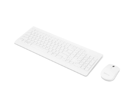 Lenovo Wireless Combo Keyboard & Mouse 510 Keyboard and Mouse Combo 2.4 GHz Wireless via Nano USB Batteries included English White - Image 2