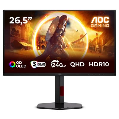 AOC Q27G4ZDR 27 " QD-OLED QHD 16:9 240 Hz 0.03 ms 2560 x 1440 pixels 400 cd/m² HDMI ports quantity 2 Black