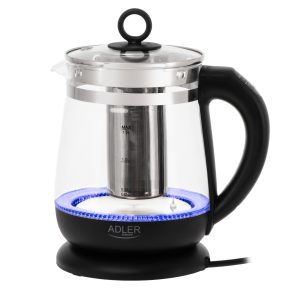 Adler Kettle AD 1299 Electric 2200 W 1.5 L Glass 360° rotational base Black