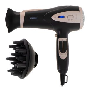 Mesko Hair Dryer MS 2287 2200 W Number of temperature settings 3 Diffuser nozzle Black/Champagne