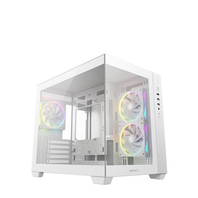 Deepcool Case CG330 3F WH White Micro ATX