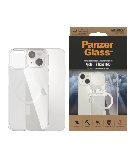 PanzerGlass HardCase MagSafe Compatible Back protection Apple iPhone 14/13 100% Recycled Polyurethane (TPU) Clear MagSafe compatible; Military Grade Standard; 100% recycled frame material - Image 3