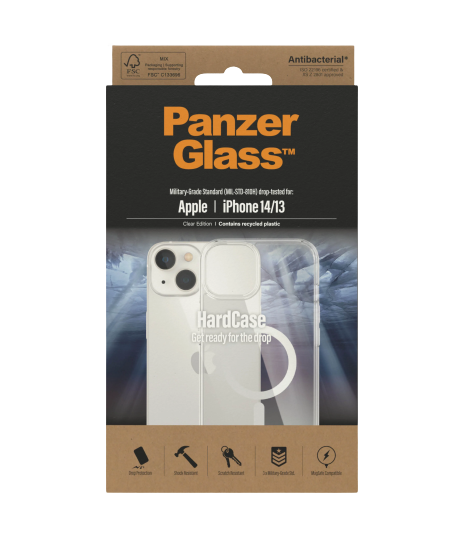 PanzerGlass HardCase MagSafe Compatible Back protection Apple iPhone 14/13 100% Recycled Polyurethane (TPU) Clear MagSafe compatible; Military Grade Standard; 100% recycled frame material - Image 5