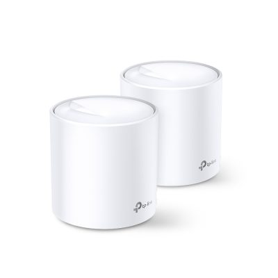TP-LINK AX3000 Whole Home Mesh Wi-Fi 6 System Deco X60 (2-pack) 802.11ax 2402+574 Mbit/s 10/100/1000 Mbit/s Ethernet LAN (RJ-45) ports 2 Mesh Support Yes MU-MiMO Yes Antenna type 4xInternal per Deco uni