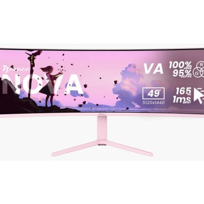 Arozzi Nova 49 " VA 32:9 165 Hz 4 ms 5120 x 1440 pixels 350 cd/m² HDMI ports quantity 2 Pink
