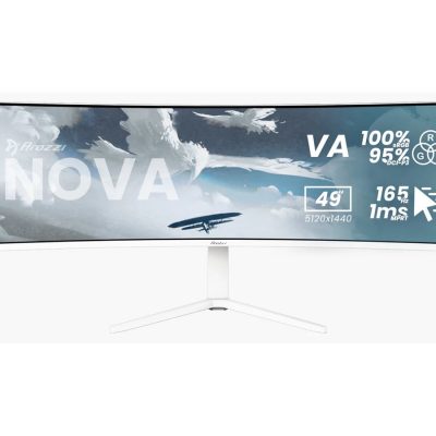 Arozzi Nova 49 " VA 32:9 165 Hz 4 ms 5120 x 1440 pixels 350 cd/m² HDMI ports quantity 2 White