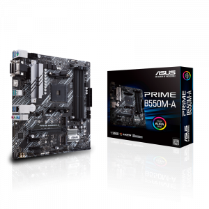 Asus PRIME B550M-A Processor family AMD Processor socket AM4 DDR4 Memory slots 4 Supported hard disk drive interfaces M.2, SATA Number of SATA connectors 4 Chipset AMD B Micro ATX
