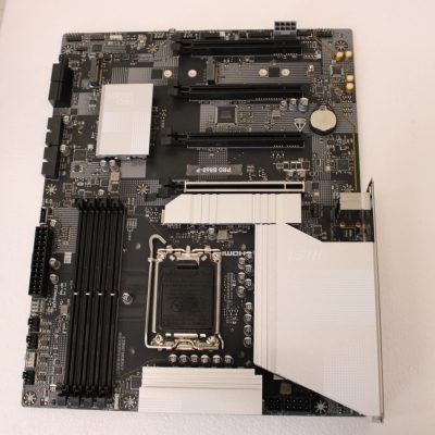 SALE OUT. MSI PRO B860-P Processor family Intel Processor socket LGA1851 DDR5 Supported hard disk drive interfaces SATA, M.2 Number of SATA connectors 4 USED, REFURBISHED, WITHOUT ACCESSORIES, ONLY BACKPANEL INCLUDED