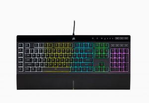 Corsair Rubber Dome Gaming Keyboard K55 RGB PRO Wired RGB LED light US Black