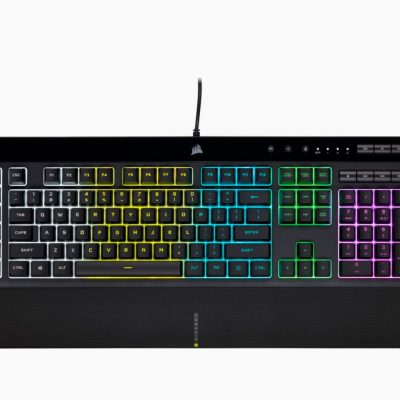 Corsair Rubber Dome Gaming Keyboard K55 RGB PRO Wired RGB LED light US Black