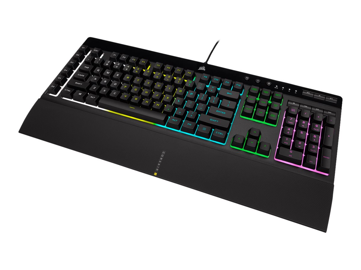 Corsair Rubber Dome Gaming Keyboard K55 RGB PRO Wired RGB LED light US Black - Image 3