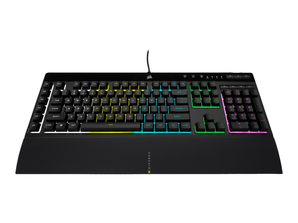 Corsair Rubber Dome Gaming Keyboard K55 RGB PRO Wired RGB LED light US Black - Image 5
