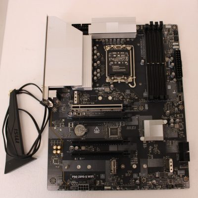 SALE OUT. MSI PRO Z890-S WIFI Processor family Intel Processor socket LGA1851 DDR5 Supported hard disk drive interfaces SATA, M.2 Number of SATA connectors 4 USED, REFURBISHED, WITHOUT ACCESSORIES, ONLY BACKPANEL INCLUDED
