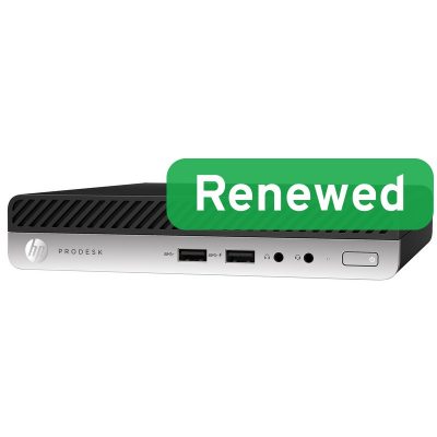 HP Renewed Grade B ProDesk 600 G4 DM Intel Core i3 i3‑8100T 8 GB NVMe 128 GB Intel UHD Graphics 630 Windows 11 Home