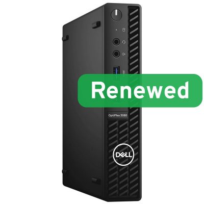 DELL Renewed Grade A OptiPlex 3080 Micro Intel Core i5 i5‑10500T 8 GB SSD 256 GB Intel UHD Graphics 630 Windows 11 Pro