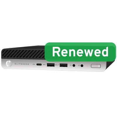 HP Renewed Grade B EliteDesk 800 G4 Intel Core i5 i5-8500T 8 GB SSD 256 GB Intel UHD Graphics 630 Windows 11 Pro